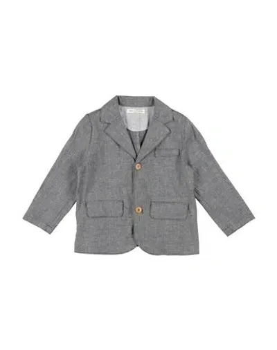 Zhoe & Tobiah Babies'  Toddler Boy Blazer Grey Size 6 Cotton, Linen, Elastane