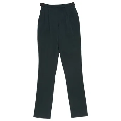 Pre-owned Lanvin Wool Carot Pants In Blue