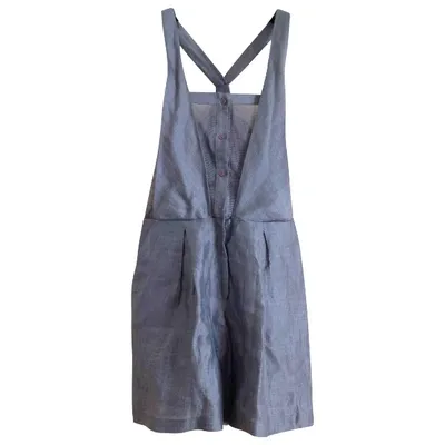 Pre-owned Emporio Armani Linen Jumpsuit In Grey