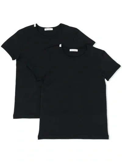 Dolce & Gabbana Kids' Black Cotton T-shirt Set