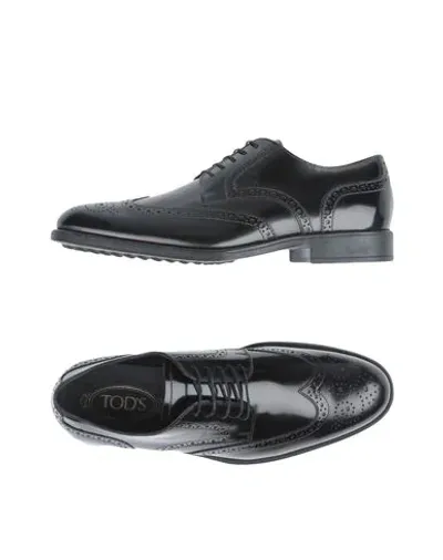 Tod's Laced Shoes In Black