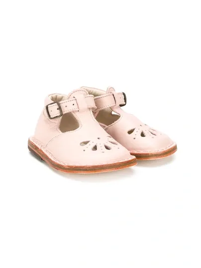 Pèpè Babies' Leather Crib Shoes In Pink