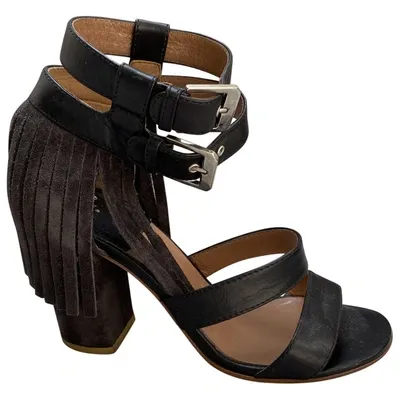 Pre-owned Laurence Dacade Leather Sandal In Black