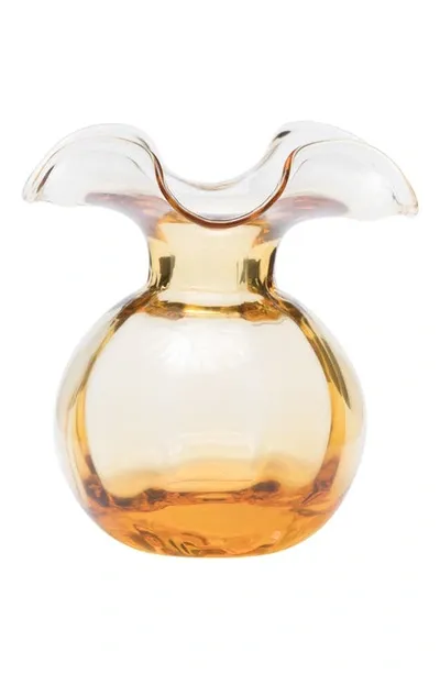 Vietri Hibiscus Glass Bud Vase, Amber