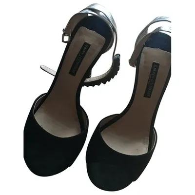 Pre-owned Alberto Guardiani Sandal In Black