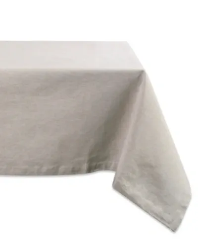 Design Imports Solid Chambray Tablecloth 60" X 104" In Natural