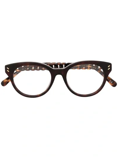 Stella Mccartney Cat Eye Glasses In Brown