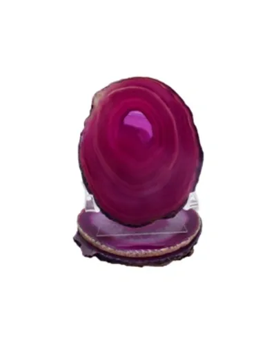 Nature's Decorations - Premium Medium Agate Coasters In Pink