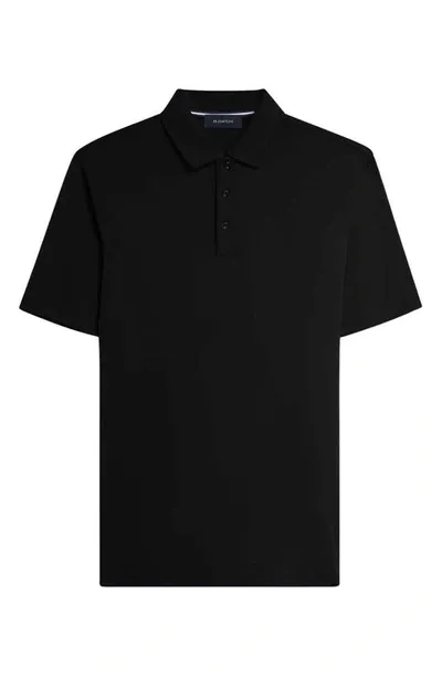 Bugatchi Mercerized Cotton Polo In Black