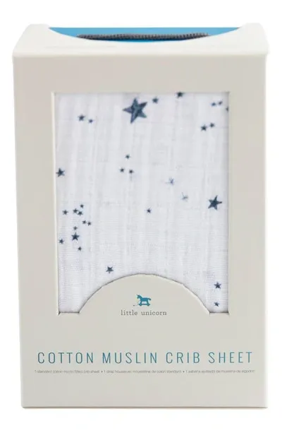 Little Unicorn Kids' Cotton Muslin Crib Sheet In Shooting Stars