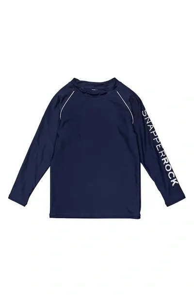 Snapper Rock Kids' Little Boy's & Boy's Beach Bounce Rashguard Top In Navy