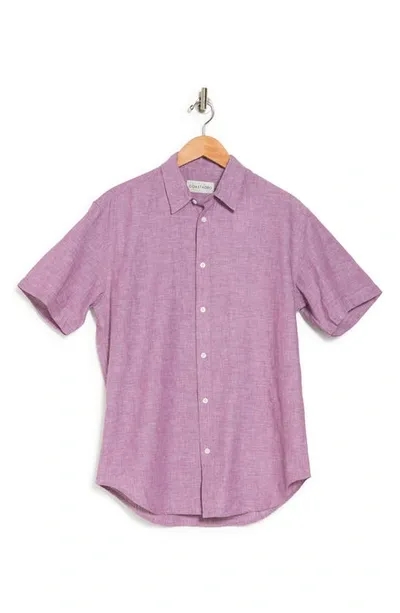 Coastaoro Key Largo Short Sleeve Regular Fit Shirt In Merlot