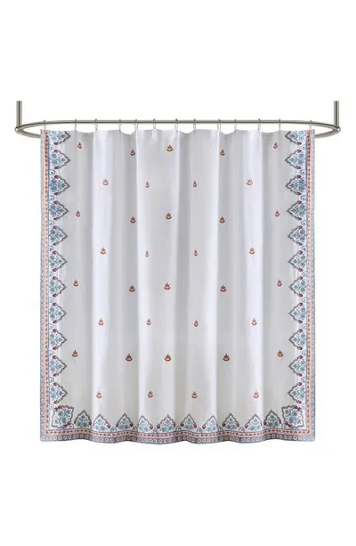 John Robshaw Sheetal Shower Curtain In Turquoise