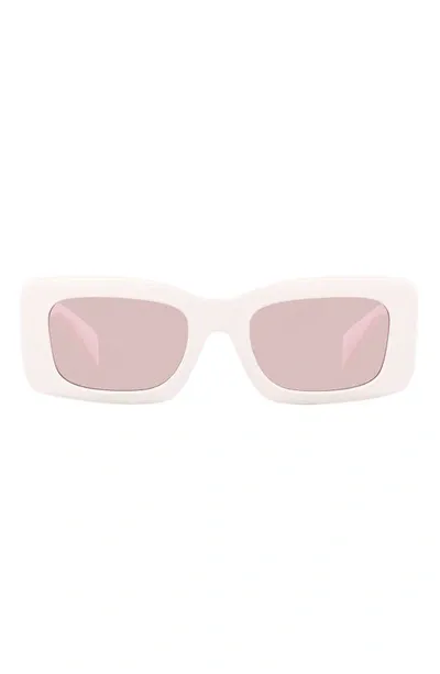 Versace Eyewear Rectangular Frame Sunglasses In White