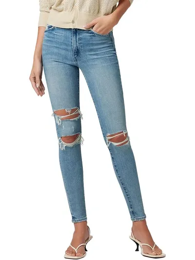 Joe's Womens Denim Light Wash Skinny Jeans In Multi