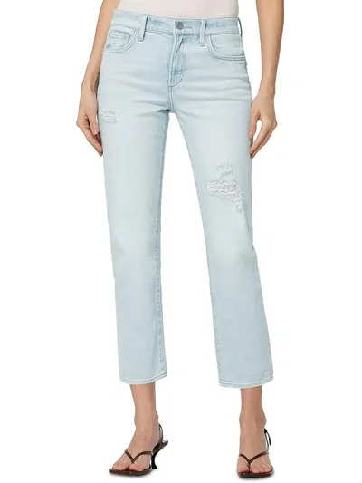 Joe's Lara Womens Denim Cropped Cigarette Jeans In Multi