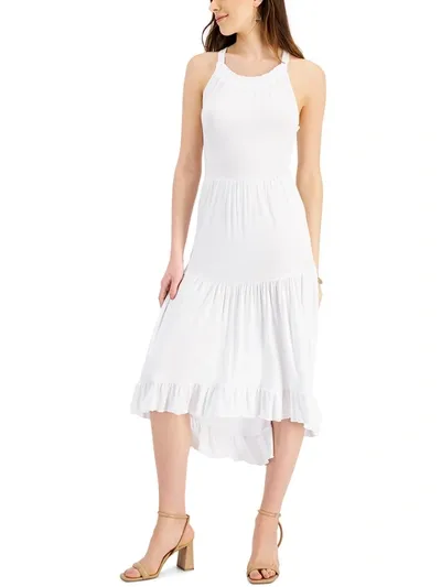 Willow Drive Womens Tie Neck Long Sundress In White