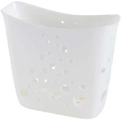 Hutzler Sponge Station In Sink Sponge Caddy W/drain Holes In White