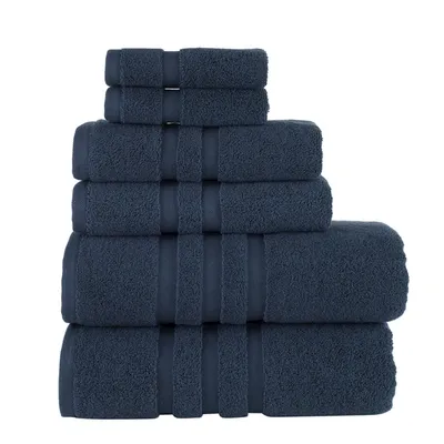 Chortex Usa Alexis Antimicrobial Irvington 6 Piece Towel Set In Blue