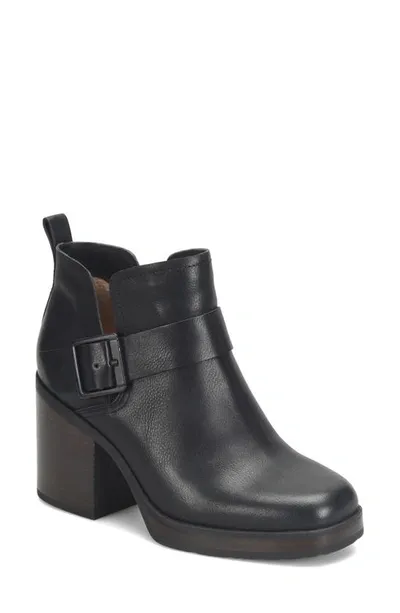 Korks Kari Block Heel Bootie In Black