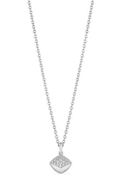 Judith Ripka Iris Diamond Pendant Necklace In Silver