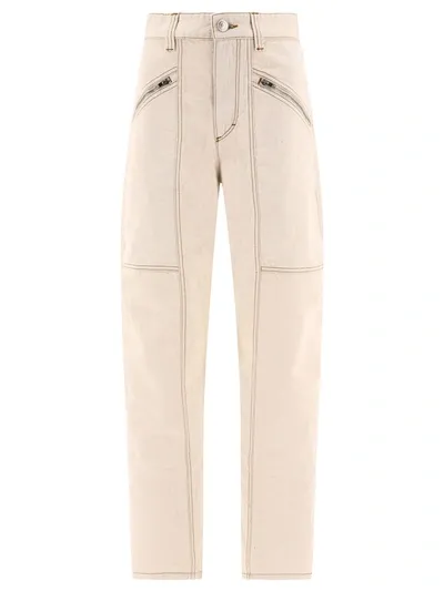 Isabel Marant Fanny Jeans In Beige