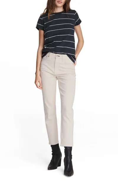 Rag & Bone Icons Nina High Waist Ankle Cigarette Jeans In Ecru