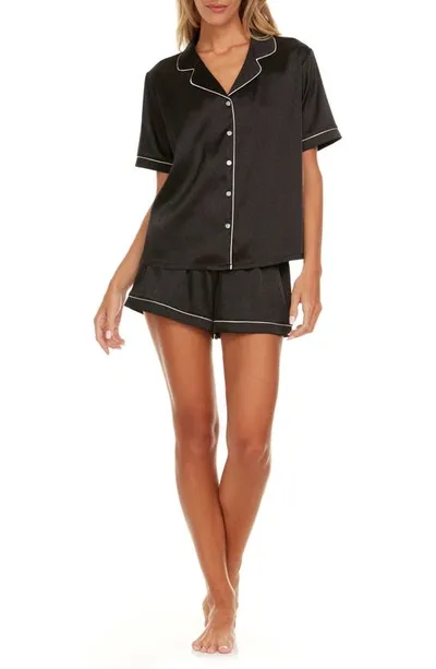 Flora By Flora Nikrooz Jamie Short Pajamas In Black