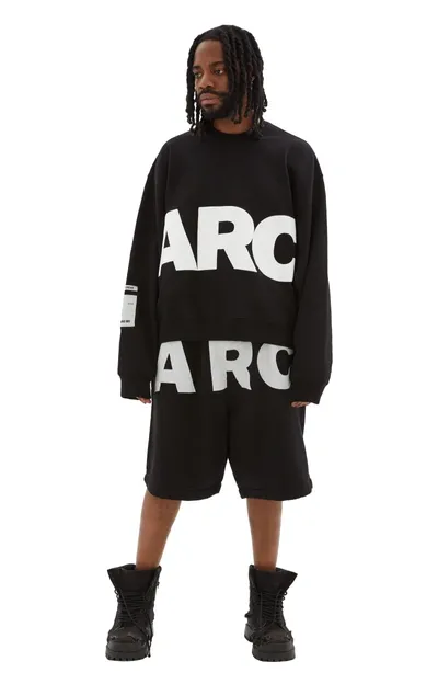 B1archive Crew Side Long Sleeve Sweatshirt In Black