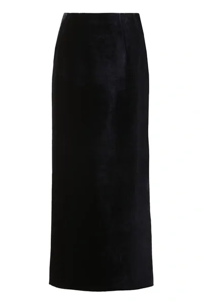 Fendi Velvet Skirt In Blue