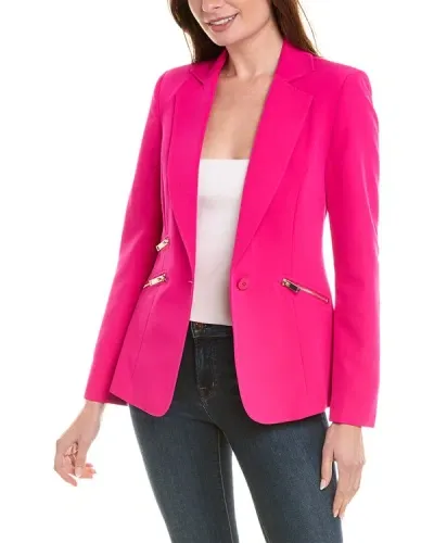 Joseph Ribkoff Zip Pocket Blazer In Pink