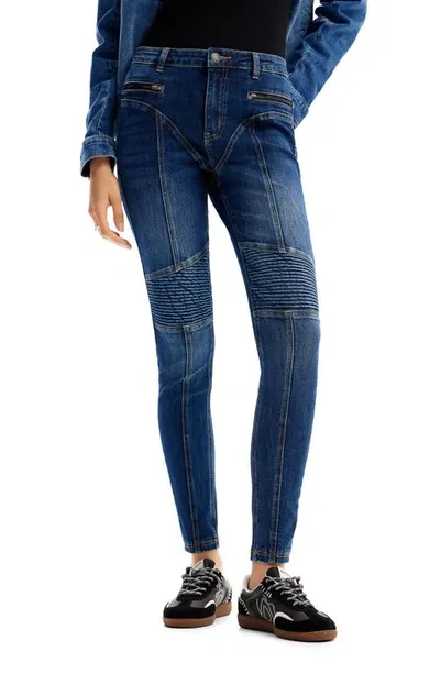 Desigual Yoji Skinny Jeans In Blue