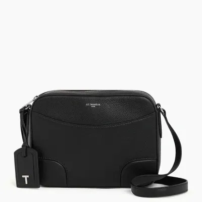 Le Tanneur Sac Bandoulière Moyen Modèle Romy En Cuir Grainé In Black