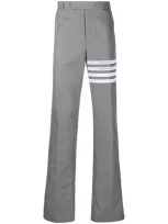 Thom Browne 4-bar Stripe Tailored Trousers In Grey