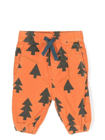 Stella Mccartney Babies' Corduroy Christmas-tree-print Trousers In Orange