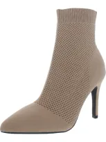 Mia Mckinley Womens Knit Ankle Sock Boot In Bone