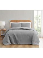 Truly Soft Textured Waffle Comforter Set