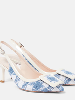 Roger Vivier Viv In The City 65 Slingback Pumps In White