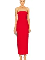 The New Arrivals By Ilkyaz Ozel Rhea Dress In Red