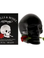 Christian Audigier Ed Hardy Skulls And Roses By  For Men - 3.4 oz Edt Spray In White