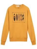 Collect The Label Yellow / Orange Surf Sweater Ocher In Yellow/orange