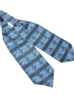 David Wej Men's Blue / Black Self Tie Paisley Cravat – Skyblue & Black In Blue/black