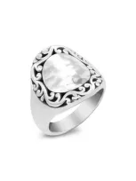 Devata Bali Hammer Signet Ring In Silver