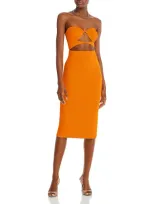 Fore Womens Cut-out Crepe Bodycon Dress In Orange