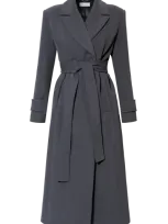 Halewski Coat Cartney Baltic Grey In Slate Black