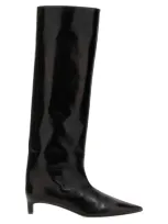 Jil Sander Leather Boots In Black