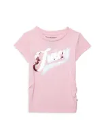 Juicy Couture Kids' Girl's Sequin Logo Tee In Orchid Pink