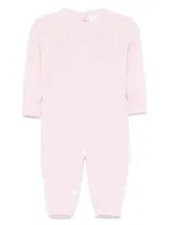 Mariella Ferrari Babies' Crew-neck Romper In Pink