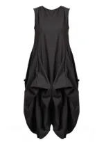 Metamorphoza Women's Sleeveless Loose Dress In Black