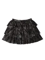 Mia New York Kids' Metallic Tiered Skirt In Black